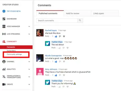 Image titled YouTube community settings.png