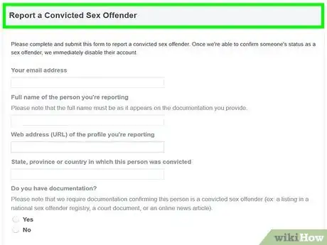 Image titled Report a Sex Offender on Facebook Step 2