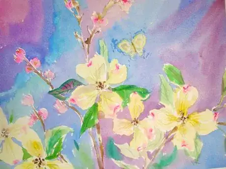 Image titled Dogwoodandbutterfly