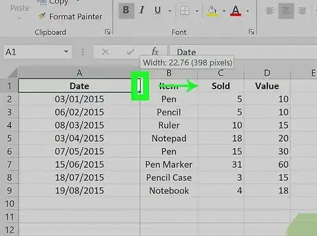 Image titled Adjust Cell Size in Excel Step 3