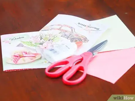 Image titled Make a Gift Box out of a Greeting Card Step 1