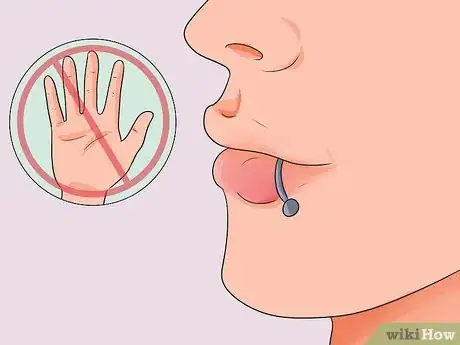 Image titled Take Care of a Lip Piercing Step 12