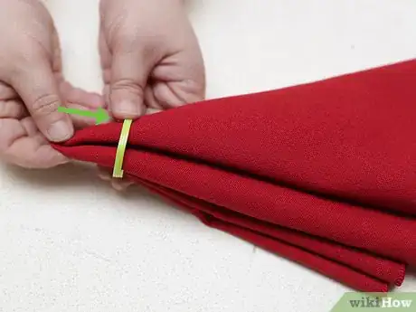 Image titled Fold a Napkin for a Napkin Ring Step 4