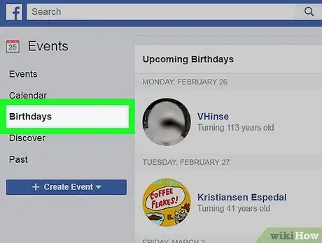 Image titled See Birthdays on Facebook on PC or Mac Step 3