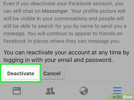Image titled Deactivate a Facebook Account Step 12
