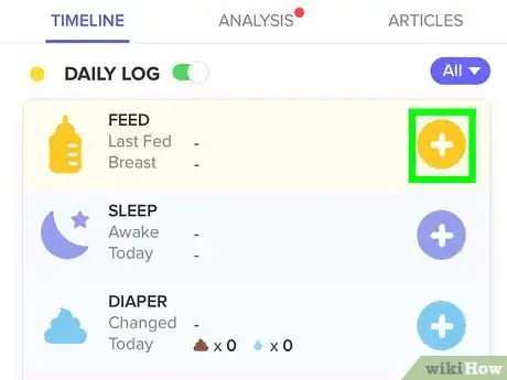 Image titled Log a Feeding Time in the Glow Baby App on an iPhone Step 4
