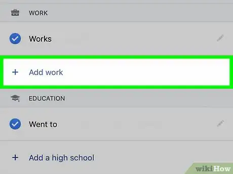 Image titled Add Work on Facebook Step 14