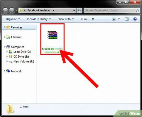 Image titled Use the Facebook Archived Folder Files Step 1