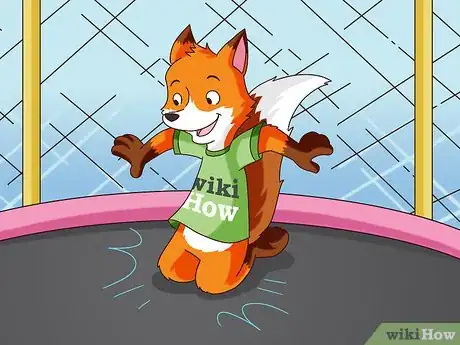 Image titled Do a Knee Flip on a Trampoline Step 02