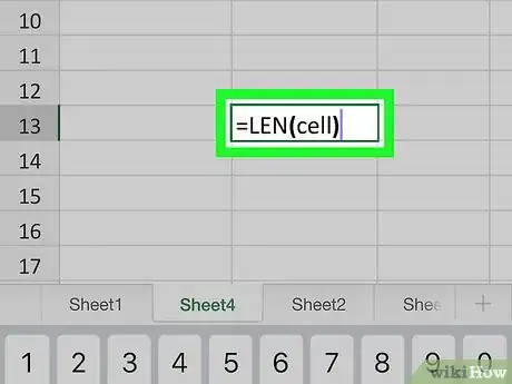 Image titled Count Characters in Excel on iPhone or iPad Step 5