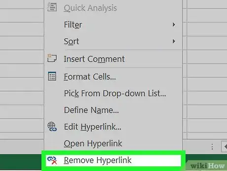 Image titled Remove a Hyperlink in Excel Step 4