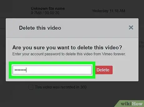 Image titled Delete a Video on Vimeo on PC or Mac Step 6