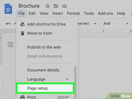 Image titled Make a Brochure Using Google Docs Step 4