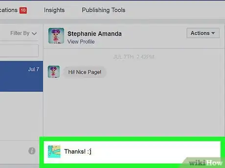 Image titled Message As a Facebook Page on PC or Mac Step 5
