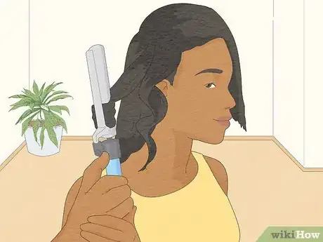 Image titled Curl Black Hair with a Curling Iron Step 13