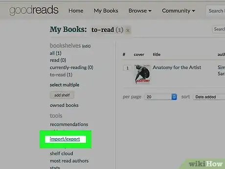 Image titled Export Your List of Shelved Books from Goodreads Step 2