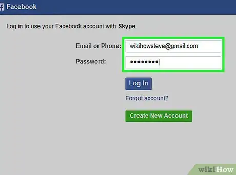 Image titled Use Facebook Details to Log into Skype Step 3