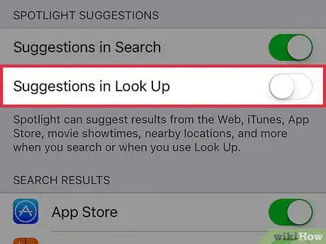 Image titled Turn Off Spotlight Look Up on an iPhone Step 4