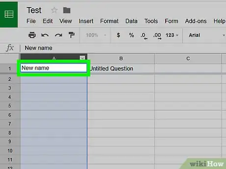 Image titled Rename Columns on Google Sheets on PC or Mac Step 12