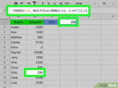 Image titled Do a Reverse Vlookup in Google Sheets Step 5