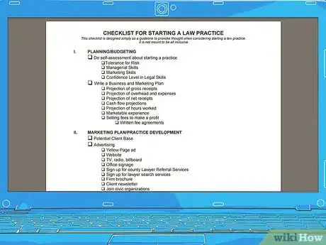 Image titled Compile a Checklist for Starting a New Law Firm Step 17