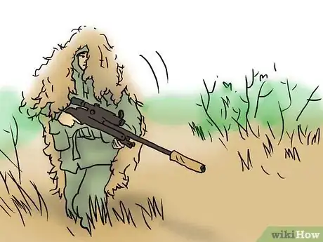Image titled Stalk With a Ghillie (3D Camouflage) Suit Step 2