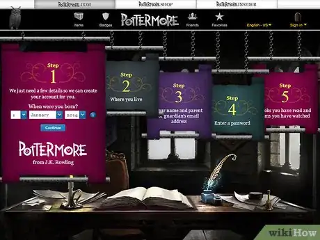 Image titled Join Pottermore Step 3