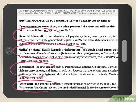 Image titled Write a Family Law Declaration in Washington State Step 16