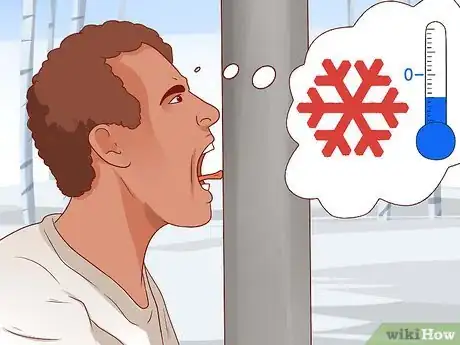 Image titled Remove a Tongue Stuck on Frozen Metal Step 2