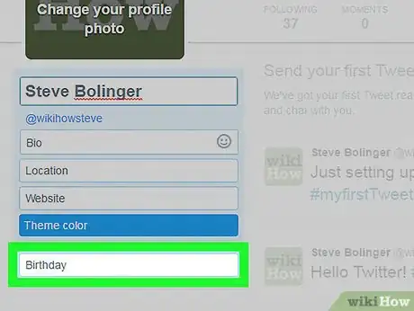 Image titled Add Your Birthday on Twitter on a PC or Mac Step 4