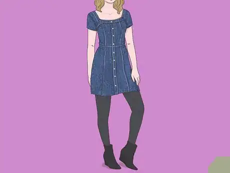 Image titled Style a Denim Dress for Fall Step 3