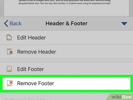 Image titled Remove Footers in Word on iPhone or iPad Step 9