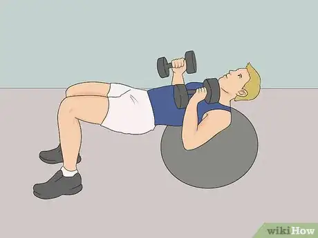Image titled Do Balance Ball Dumbell Chest Press Step 3.jpeg