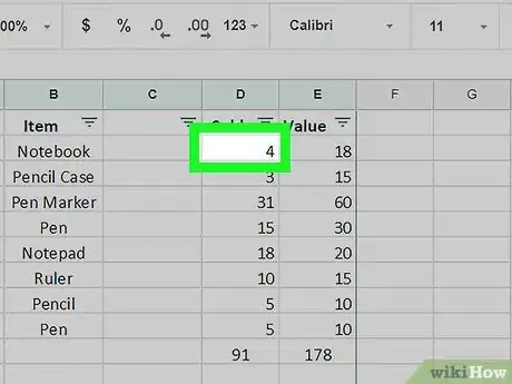 Image titled Fill a Series on Google Sheets on PC or Mac Step 3