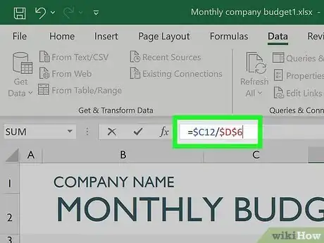 Image titled Divide in Excel Step 6