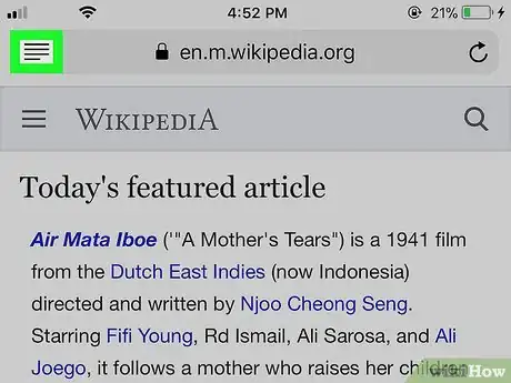 Image titled Change Text Size for Reader Mode on an iPhone Step 3