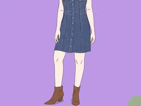 Image titled Style a Denim Dress for Fall Step 6