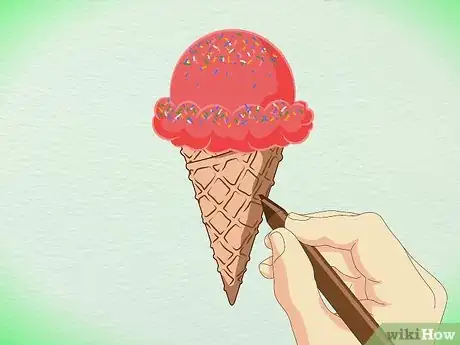 Image titled Draw a Detailed Ice Cream Cone Step 18
