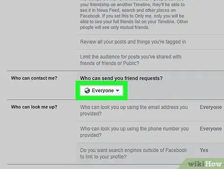 Image titled Stop All Friend Requests on Facebook Step 13