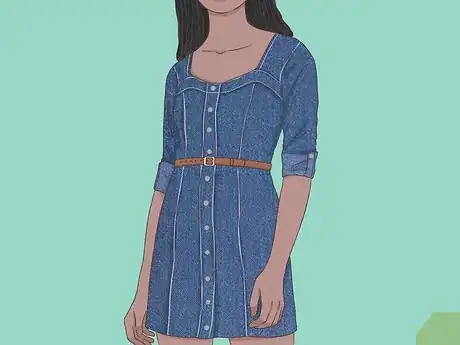 Image titled Style a Denim Dress for Fall Step 5
