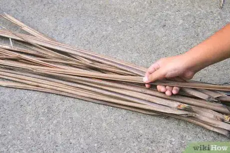 Image titled Make a Broom Using a Coconut Leaf Step 4
