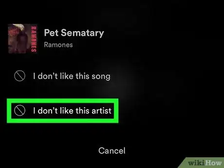 Image titled Block Artists on Spotify on iPhone or iPad Step 8