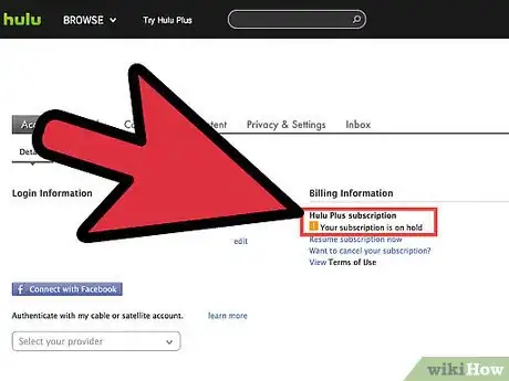 Image titled Put Your Hulu Plus Account on Hold Step 5