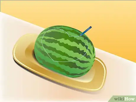 Image titled Carve a Watermelon into a Heart Basket Step 3
