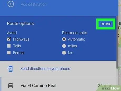 Image titled Avoid Highways on Google Maps on PC or Mac Step 10