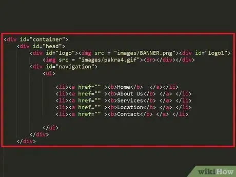 Image titled Design a Simple Web Page in Div Step 2