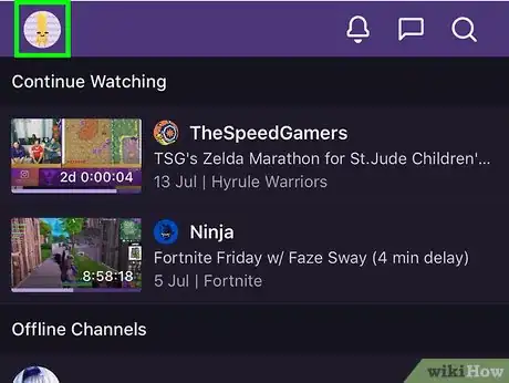 Image titled Share a Twitch Stream on Facebook on iPhone or iPad Step 2