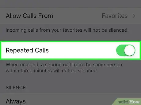 Image titled Allow Repeated Calls on Do Not Disturb on an iPhone Step 3