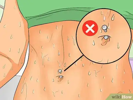Image titled Treat an Irritated Belly Button Piercing Step 3