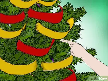 Image titled Decorate a Christmas Tree with a Ribbon Step 13